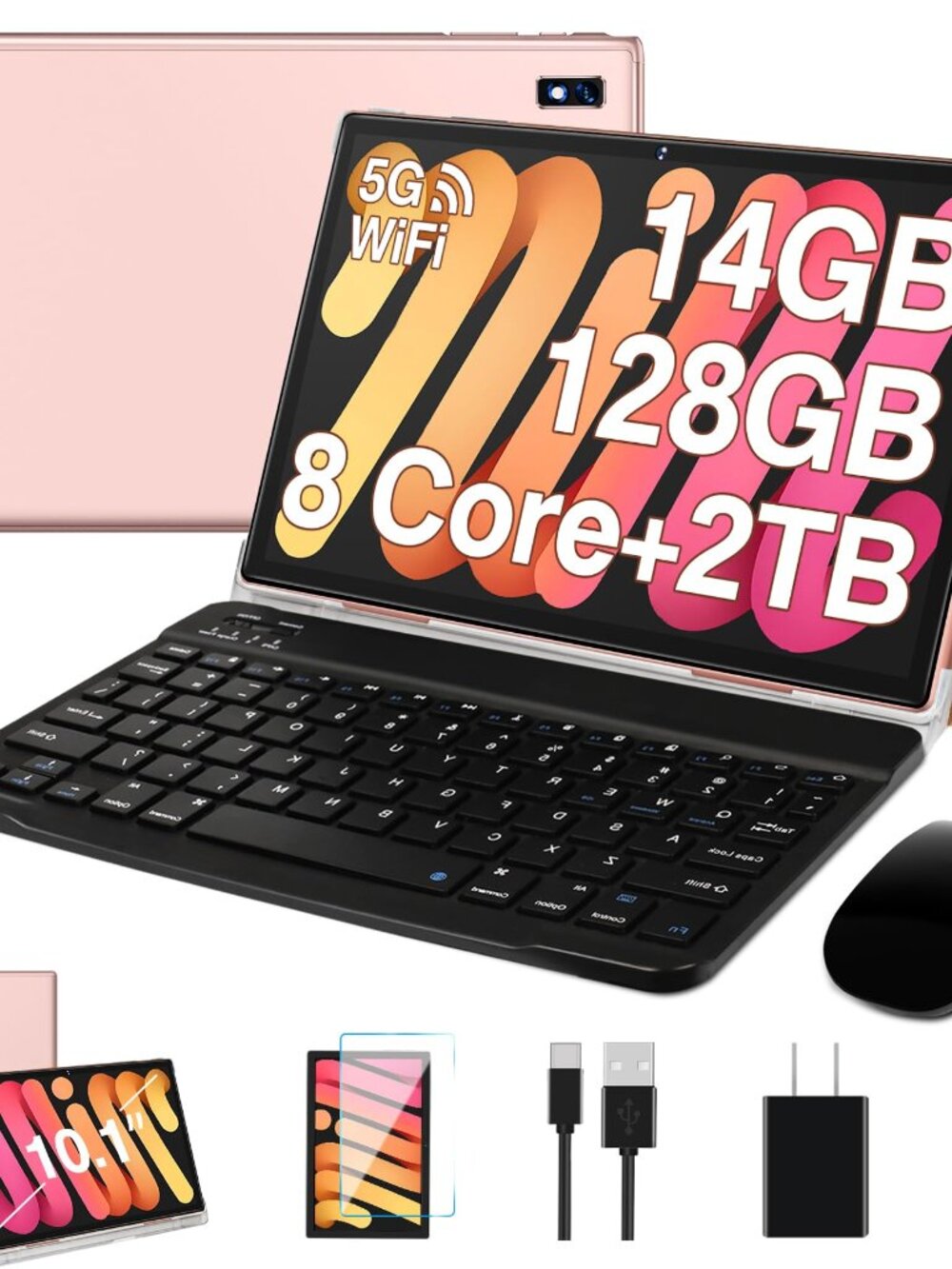NEW Oangcc Tablet Android 13 Tablets 10 Inch 14GB RAM 128GB ROM 2TB Expand with